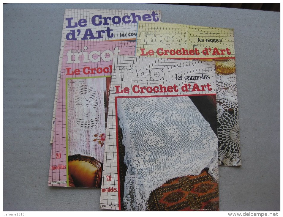 Tout Sur Le Tricot : Le Crochet D´art (4 Livres) & - Laine