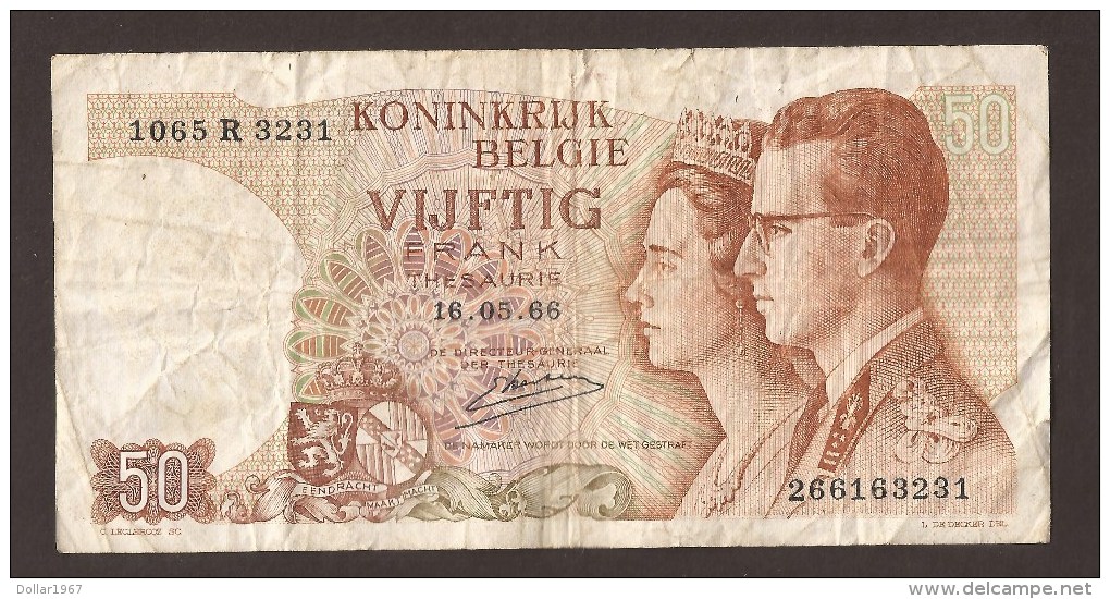 België 50 Frank 14-5- 1966 -NO: 1065 R 3231 - 50 Francs