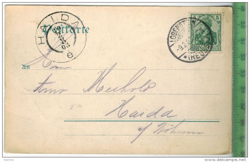 Lobenstein. Blick V.d. Gallenleite -1903 -Verlag: Louis Glaser, Dresden 1761,   Postkarte Mit Frankatur, Mit Stempel - Lobenstein