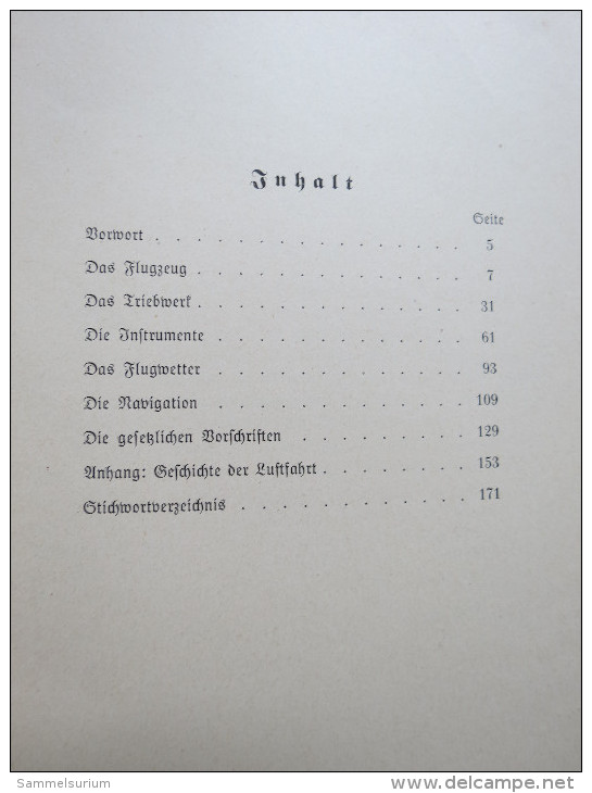 Luftfahrt-Lehrbücherei "Flugzeugführung" (Band 2) Von 1940 - Technique