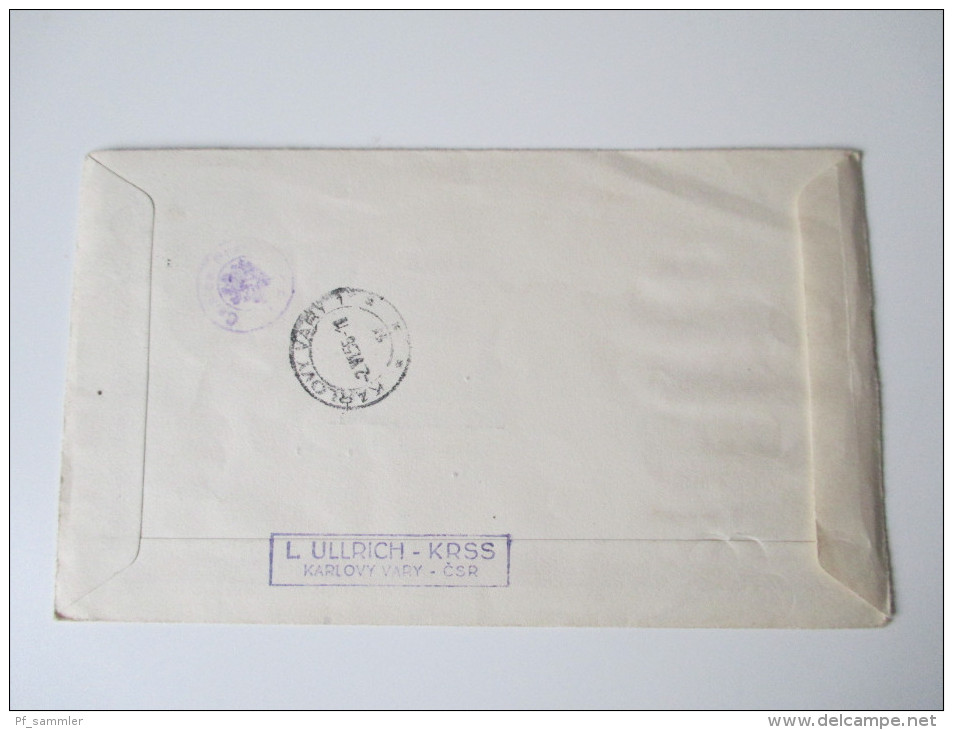 1956 Luftpost In Die DDR Zensurstempel?? Sonderstempel - Cartas & Documentos