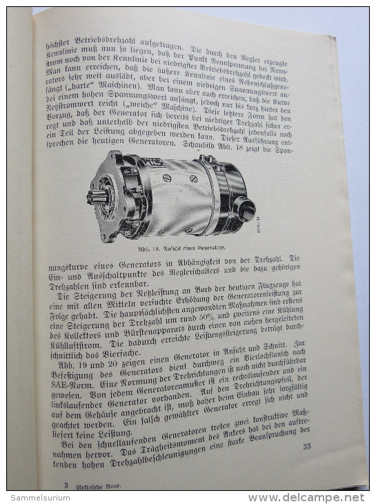 Luftfahrt-Lehrbücherei "Elektrische Flugzeugausrüstung" (Band 5) von 1938