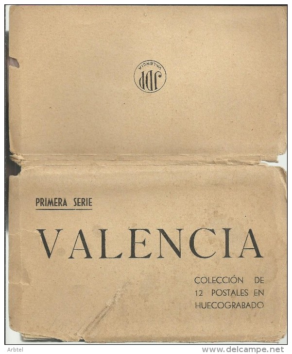 VALENCIA LIBRITO 12 POSTALES PRIMERA SERIE ED JDP - Valencia