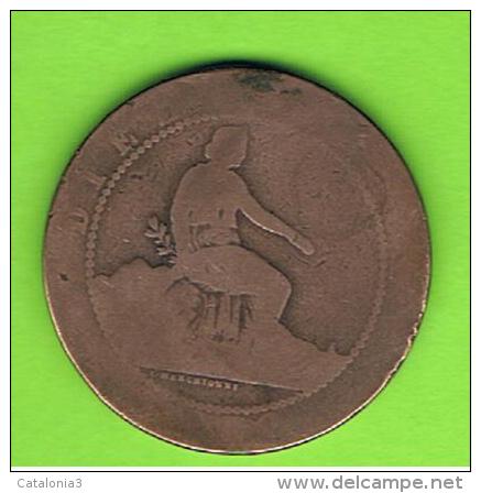 ESPAÑA   -  Gobierno Provisional 10 Centimos 1870 - First Minting