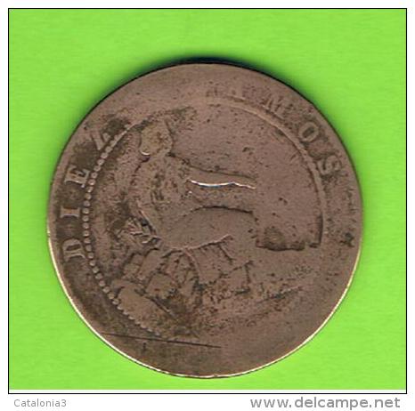 ESPAÑA   -  Gobierno Provisional 10 Centimos 1870 - First Minting