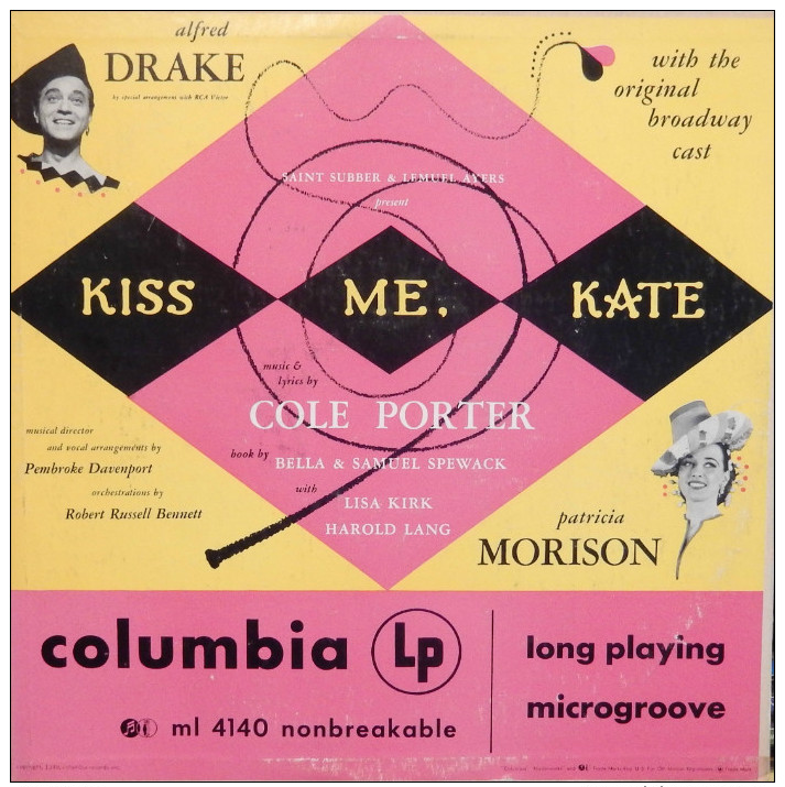 Cole Porter 33t. LP USA *kiss Me Kate* - Musicals