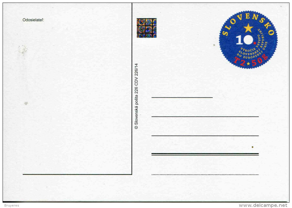 Entier Postal De 2014 Sur Carte Postale "10 Ans De L´Entrée Dans L´Union Européenne" - Postkaarten