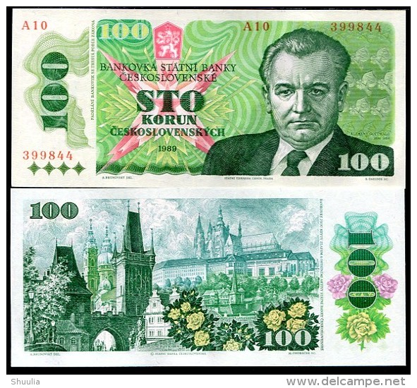 Czechoslovakia 100 Koron 1989  Pick 97 UNC Series A13 - Tchécoslovaquie