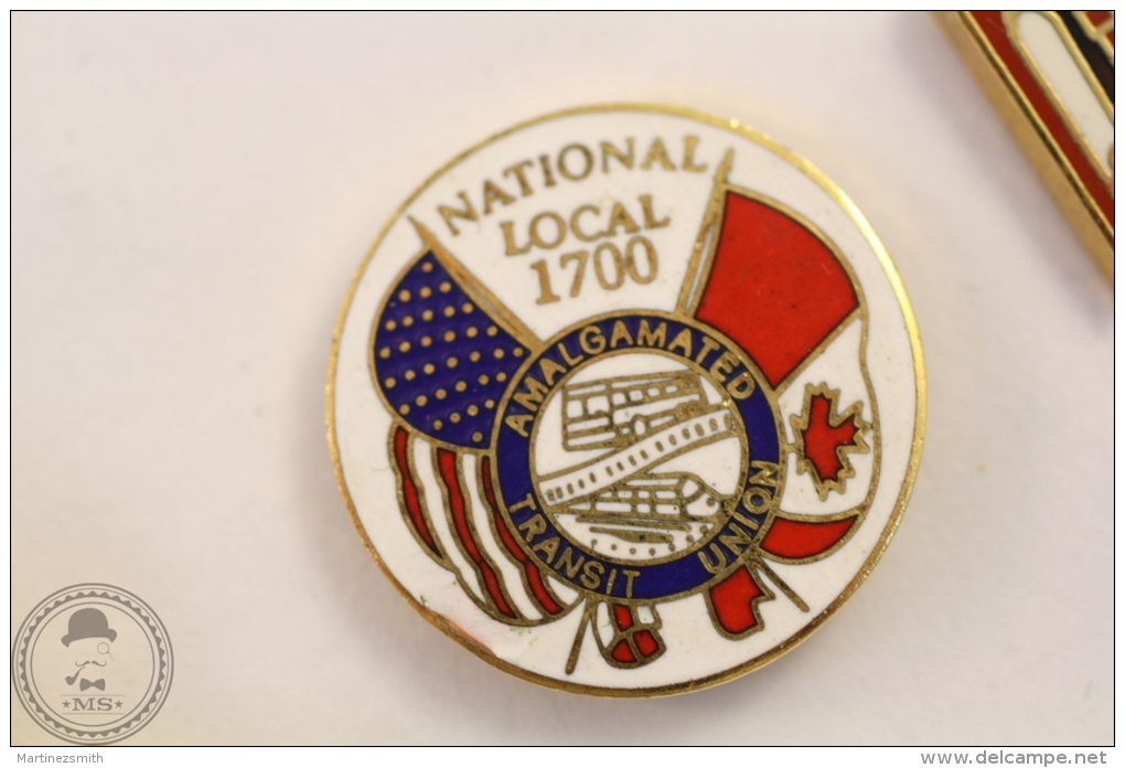 National Local 1700 - Malgamated Transit Union  - Pin Badge #PLS - Transportes