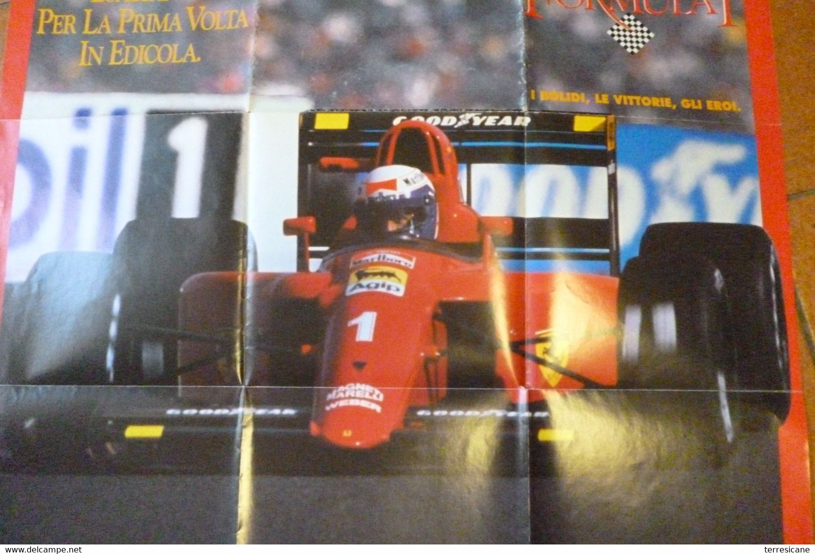 POSTER FERRARI FORMULA 1 FABBRI EDITORI CM. 60X60 I BOLIDI LE VITTORIE GLI EROI B3 - Moteurs