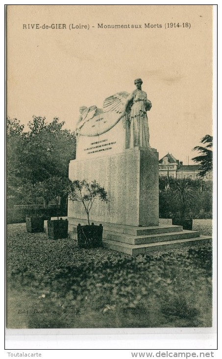 CPA 42 RIVE DE GIER MONUMENT AUX MORTS 1914-18 - Rive De Gier