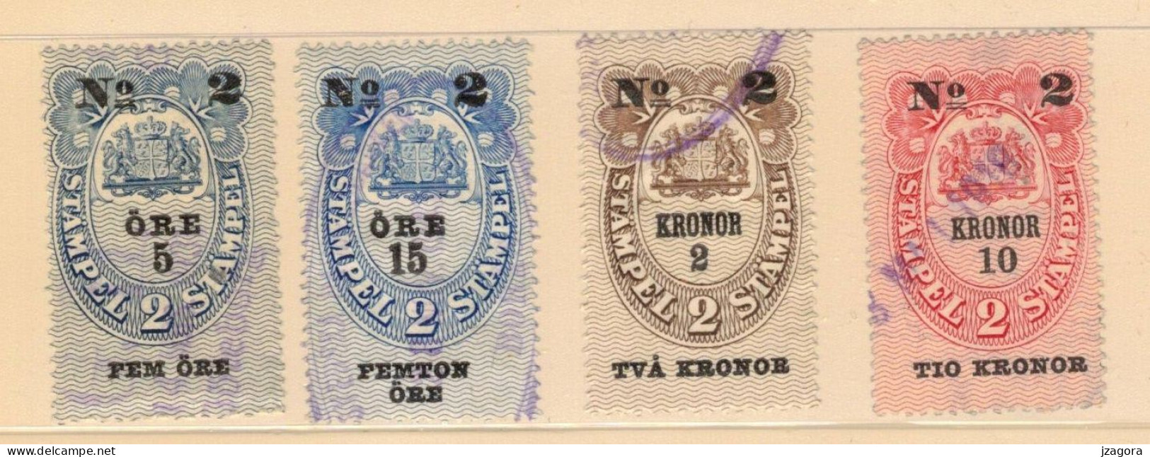 OLD ASSIGNMENT REVENUE STAMP STEUERMARKE TIMBRE FISCAL  SWEDEN SCHWEDEN SUEDE Early 1900-ties  - Stämpel2stämpel - Revenue Stamps