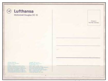 Lufthansa McDonnell Douglas DC 10 - 1946-....: Moderne