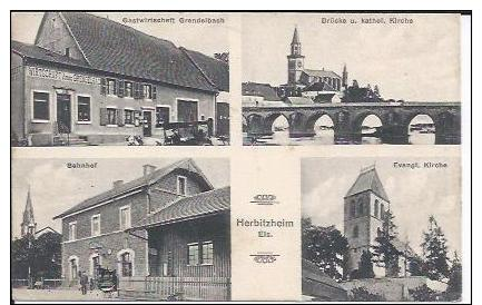 HERBITZHEIM  MULTI VUES  1914 - Other & Unclassified