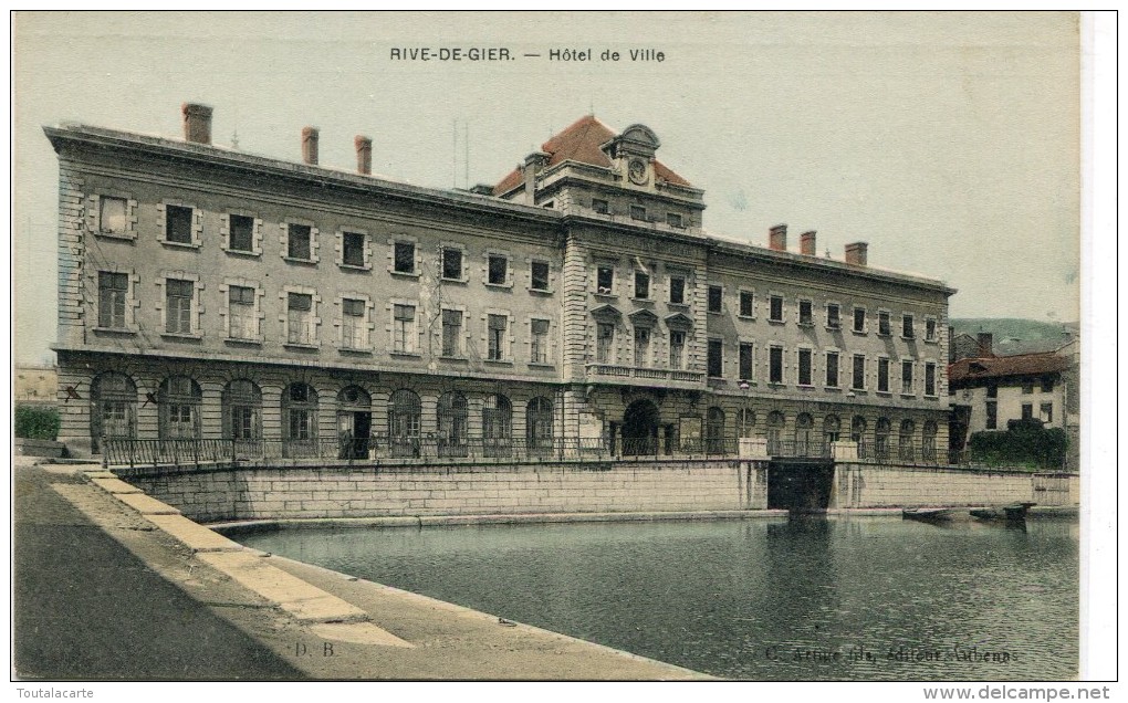 CPA 42 RIVE DE GIER HOTEL DE VILLE 1911 - Rive De Gier