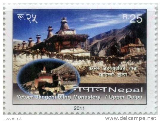 NEPAL RELIGIOUS PLACE SERIES 10 STAMP MINT SET NEPAL 2011 MINT MNH - Hindoeïsme