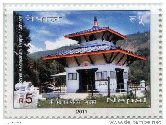 NEPAL RELIGIOUS PLACE SERIES 10 STAMP MINT SET NEPAL 2011 MINT MNH