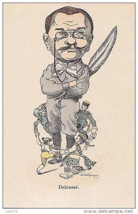 Histoire - Politique - Caricature Delcassé - Russia Tsar Nicolas II - Historia