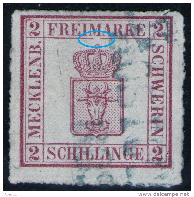 Rostock Auf 2 Shillinge Magenta - Schwerin Nr. 6 A Mit PF VI - Pracht - Mecklenbourg-Schwerin