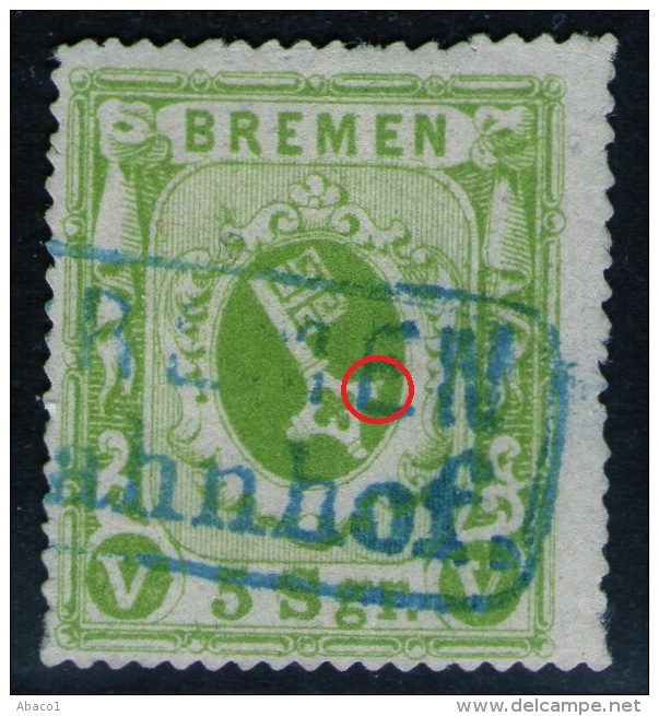 Bremen Bahnhof Auf 5 Sgr. Gelbgrün - Bremen Nr.9a I - Kabinett - Brême