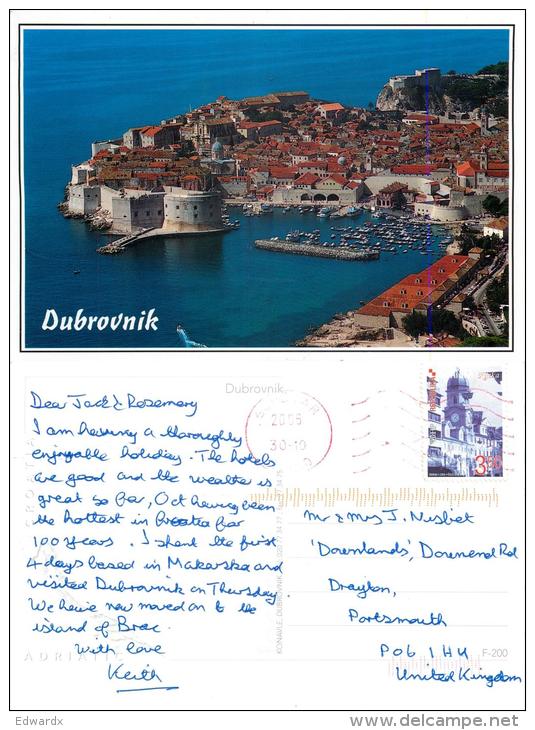 Dubrovnik, Croatia Postcard Used Posted To UK 2006 Stamp - Croatia