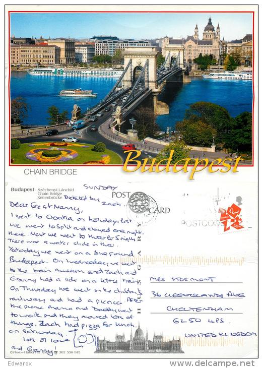 Budapest, Hungary Postcard Used Posted To UK 2012 Gb Nice Stamp - Hungary