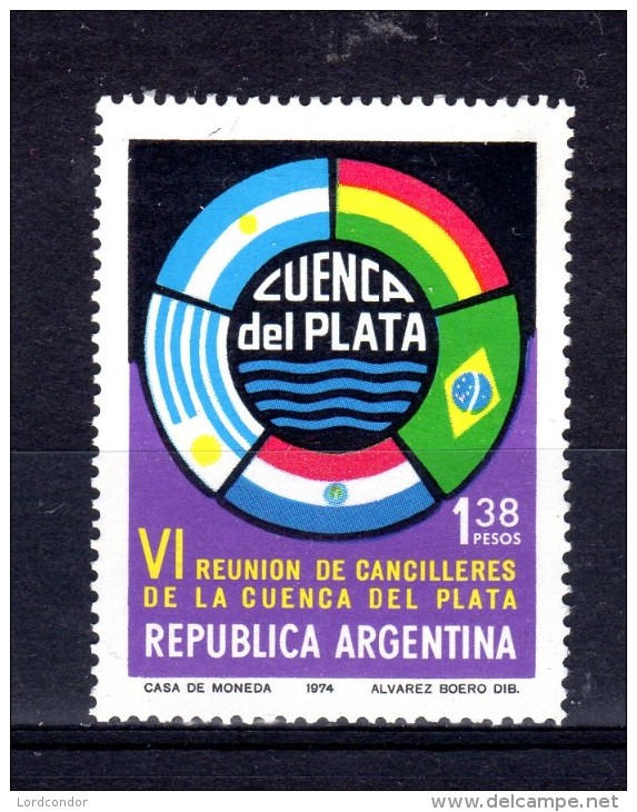 ARGENTINA - 1974 - 6th Meeting Of Foreign Ministers Of Rio De La Plata Basin Countries - Sc 1022 - VF MNH - Neufs