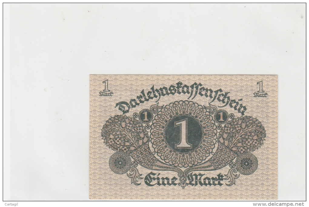 Billets - B1200  -   Allemagne    - Billet 1 Mark 1920 ( Type, Nature, Valeur, état... Voir Double Scan) - Imperial Debt Administration