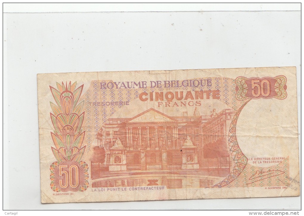 Billets - B1199  -   Belgique     - Billet 50 FRANK 1966 ( Type, Nature, Valeur, état... Voir Double Scan) - Andere & Zonder Classificatie