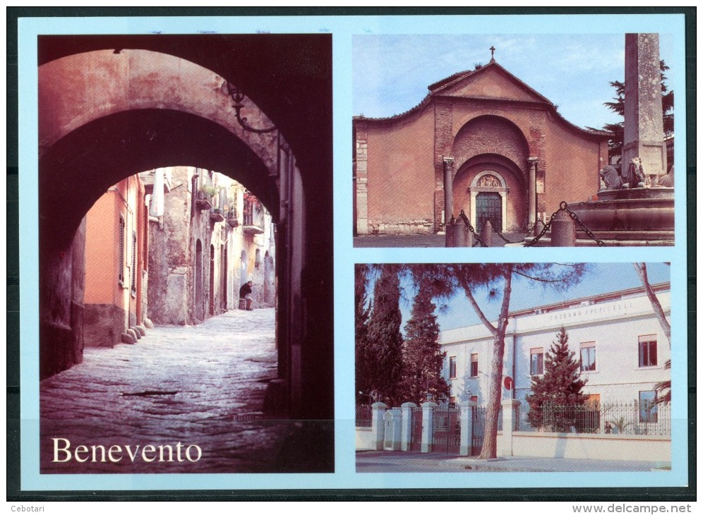 BENEVENTO - "Centro Storico" - "Chiesa Di S. Sofia" - "Scuola Allievi Carabinieri" - Cartolina Non Viaggiata - Benevento