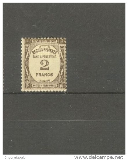 FRANCE STAMP TIMBRE TAXE N° 62 \" 2F SEPIA \" NEUF Xx TB - Other & Unclassified