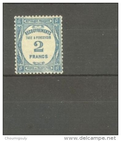 FRANCE STAMP TIMBRE TAXE N° 61 \" 2F BLEU \" NEUF Xx TTB - Autres & Non Classés