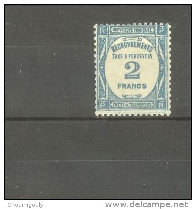 FRANCE STAMP TIMBRE TAXE N° 61 \" 2F BLEU \" NEUF Xx TTB - Sonstige & Ohne Zuordnung