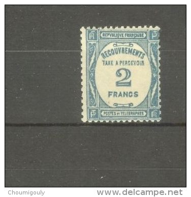 FRANCE STAMP TIMBRE TAXE N° 61 \" 2F BLEU \" NEUF Xx TB - Other & Unclassified
