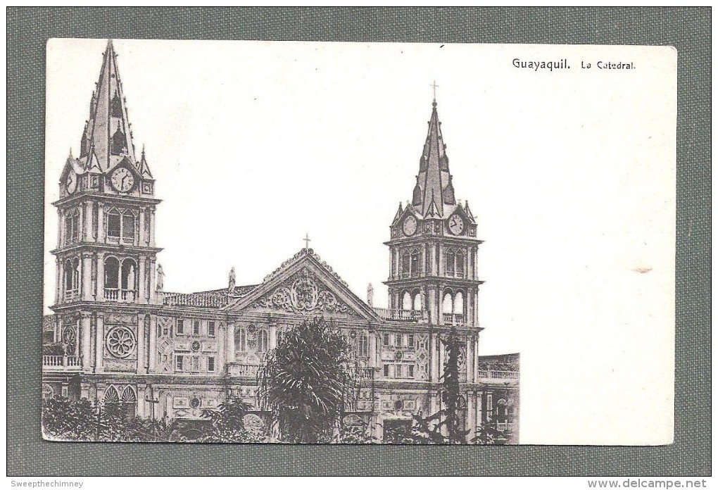 ECUADOR  Ecudor - GUAYAQUIL - LA CATEDRAL - VINTAGE POSTCARD - Equateur