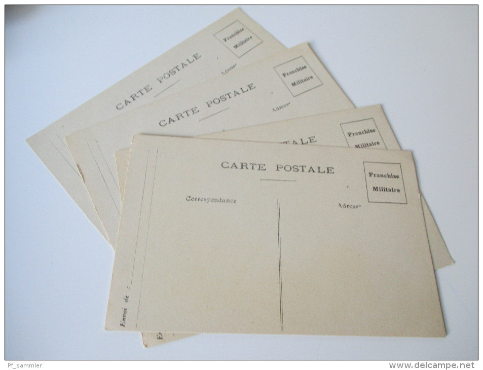 Frankreich Feldpostkarten / Ganzsachen Carte Postale / Franchise Militaire. Ungebraucht / Unused! 4 Stück!! - Covers & Documents