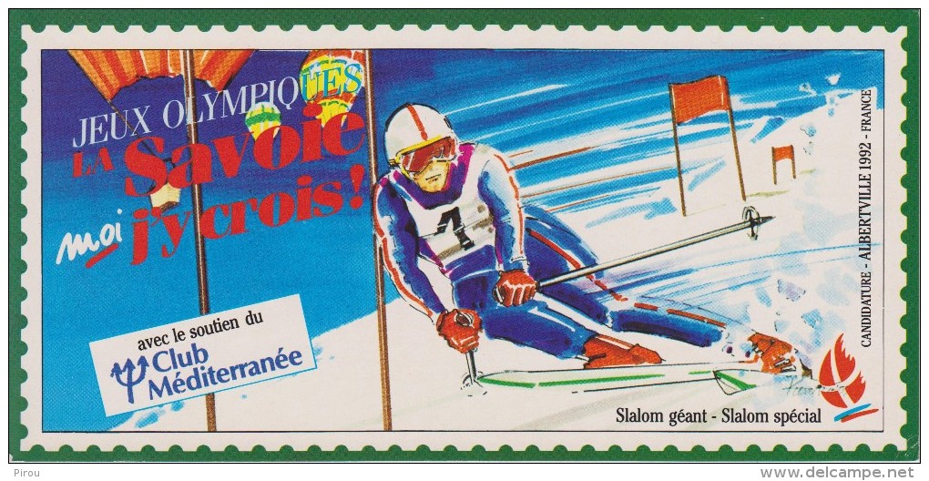 JEUX  OLYMPIQUES D'ALBERTVILLE 1992 : SKI ALPIN SLALOM - Olympische Spelen