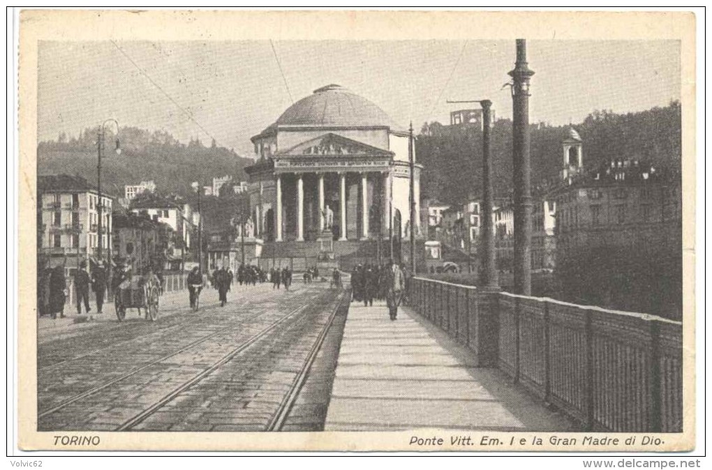 CPA Torino Turin Ponte Vitt. Em I E La Gran Madre Di Dio - Autres Monuments, édifices