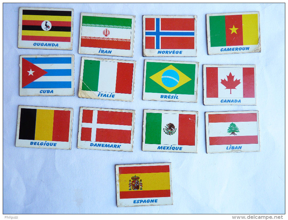 Lot De 13 MAGNETS DRAPEAUX DU MONDE - Turismo