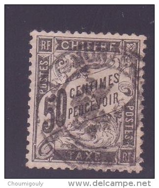 FRANCE TAXE 20 \" 50c NOIR \" OBLITERE TTB - Other & Unclassified