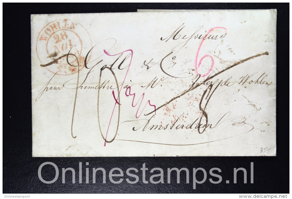 Switserland , Complete Letter Wohlen To Amsterdam, Holland, 1840, Duitsch-Grensk. Te Arnhem - ...-1845 Vorphilatelie