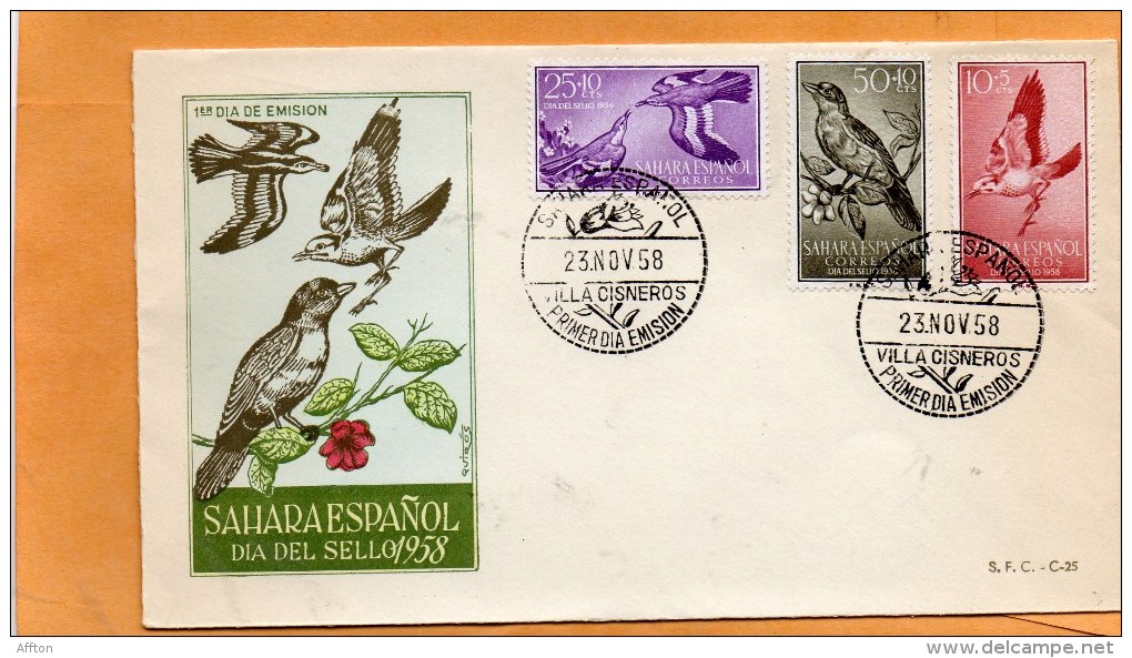 Spanish Sahara 1958 FDC - Sahara Español