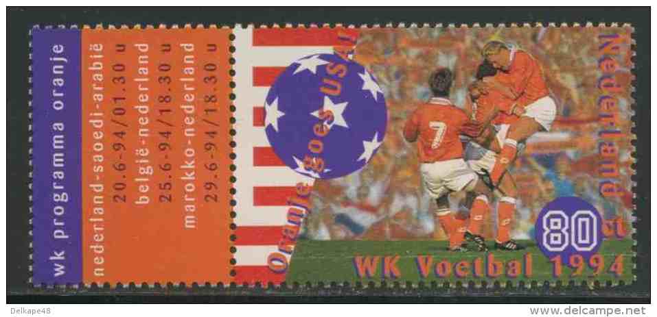 Nederland Netherlands Pays Bas 1994 Mi 1516 SG 1734 ** World Cup Football Champ. 1994 USA/ Fußball-WM / WK Voetbal - 1994 – Vereinigte Staaten