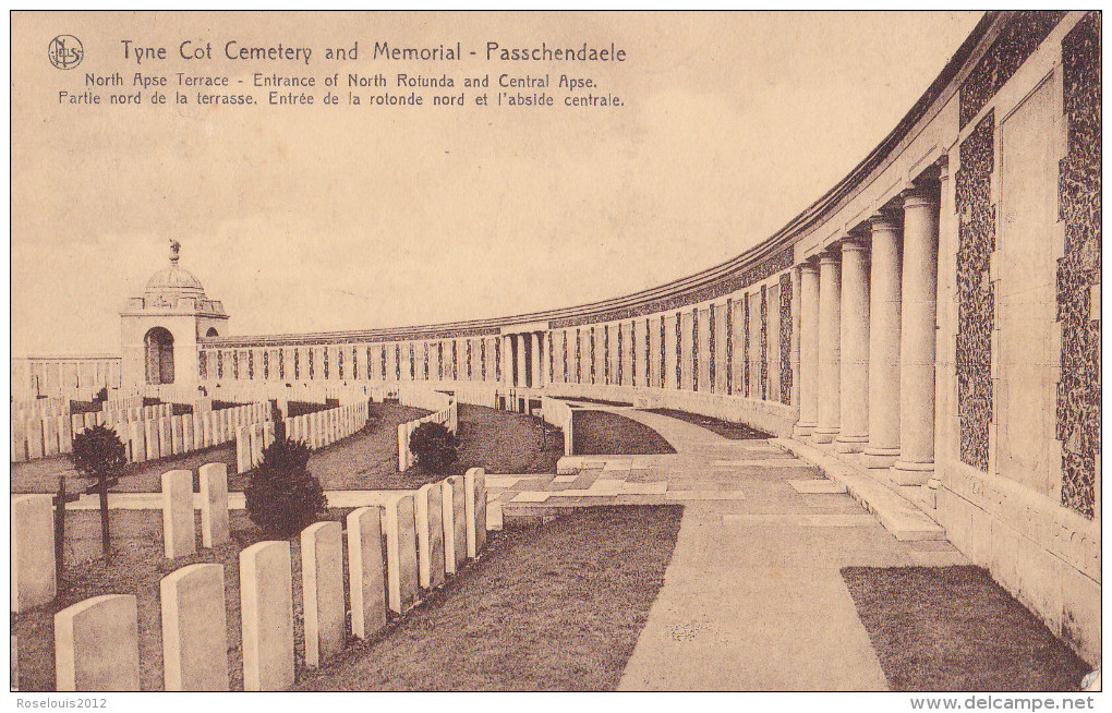 PANSSENDALE / PASSCHENDAELE : Tyne Cote Cemetery And Memorial - North Apse Terrace - Zonnebeke