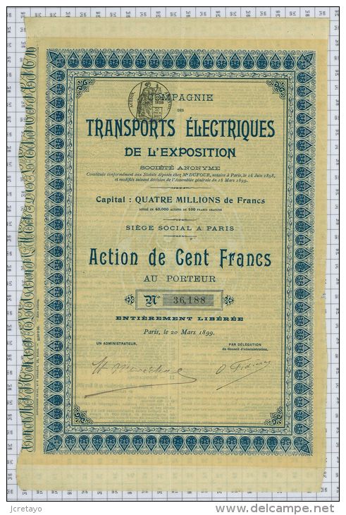 Cie Des Transports Electriques De L'Exposition - Electricidad & Gas