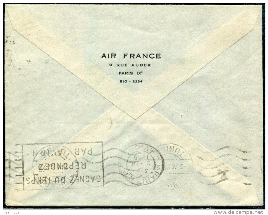 FRANCE - N° 288 / LETTRE DE PARIS LE  1/4/1935, 1er. VOL PARIS TUNIS DU 2/4/1935, MULLER N° 348 - TB - Primeros Vuelos