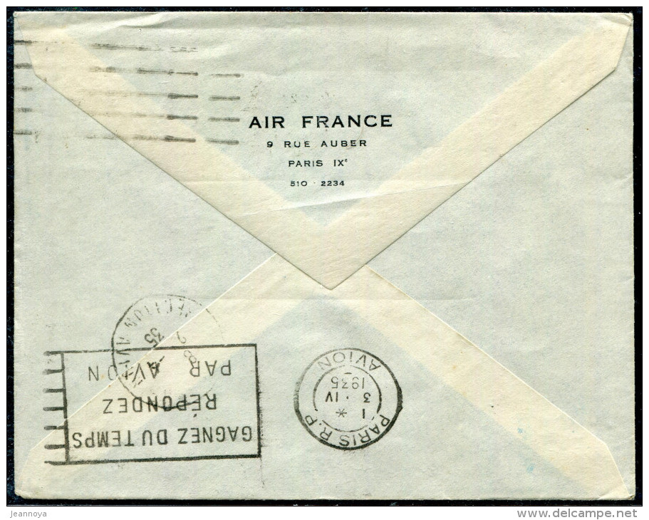 ALGERIE - N° 83 / LETTRE D'ALGER LE 1/4/1935, 1er. VOL ALGER PARIS DU 2/4/1935, MULLER N° 55 - TB - Storia Postale