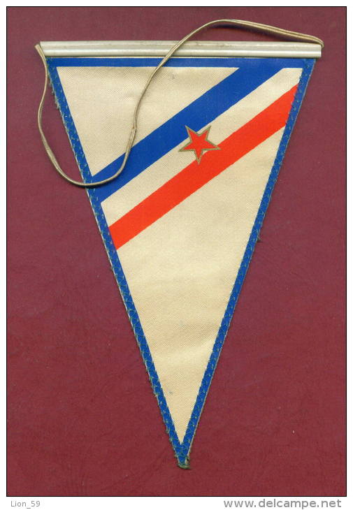 W92  / SPORT - Championship RVACKI Novi Sad Wrestling Lutte Ringen - 11.5  X 17.5 Cm. Wimpel Fanion Flag Yugoslavia - Autres & Non Classés