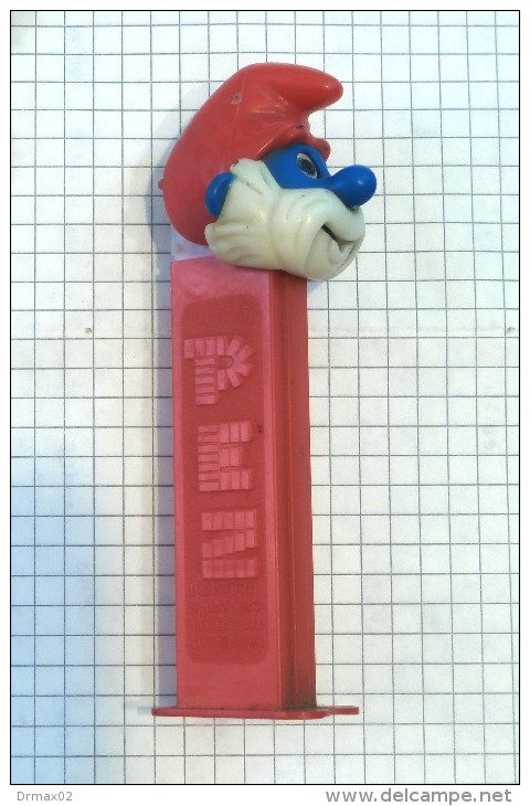 PAPA Smurf OLD PEZ 3.9 # YUGOSLAVIA - Schlümpf Schtroumpf Charcutier Schtroumpfs Smurfs, Schlumpfs, Bd, Bande Dessinées - Pez