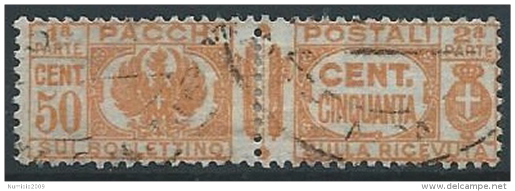 1927-32 REGNO USATO PACCHI POSTALI 50 CENT - ED428 - Pacchi Postali